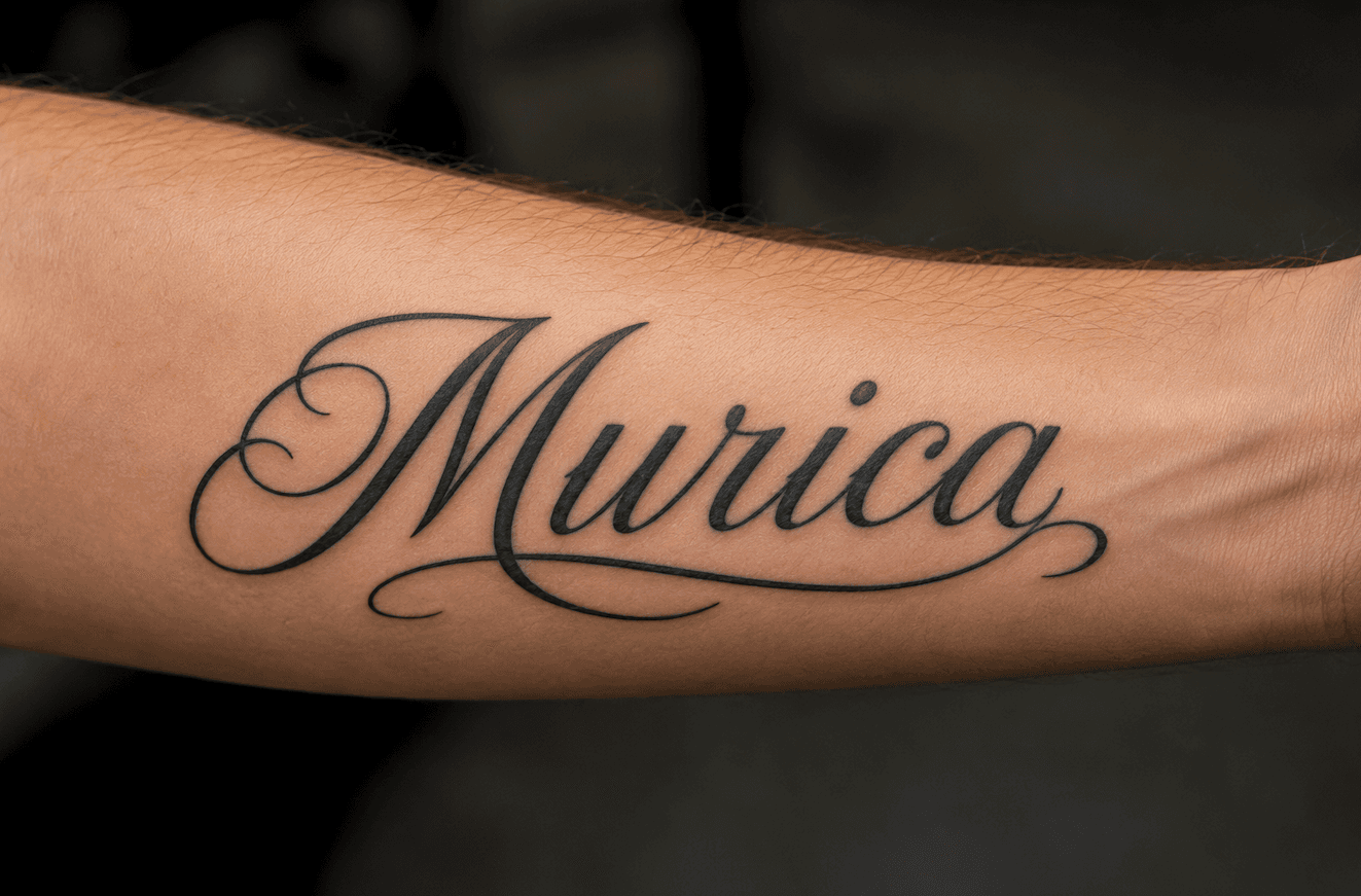 lettering script tattoo