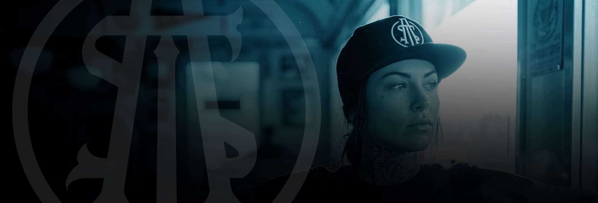 ATS Icon Flat Bill Snapback Hat — lifestyle