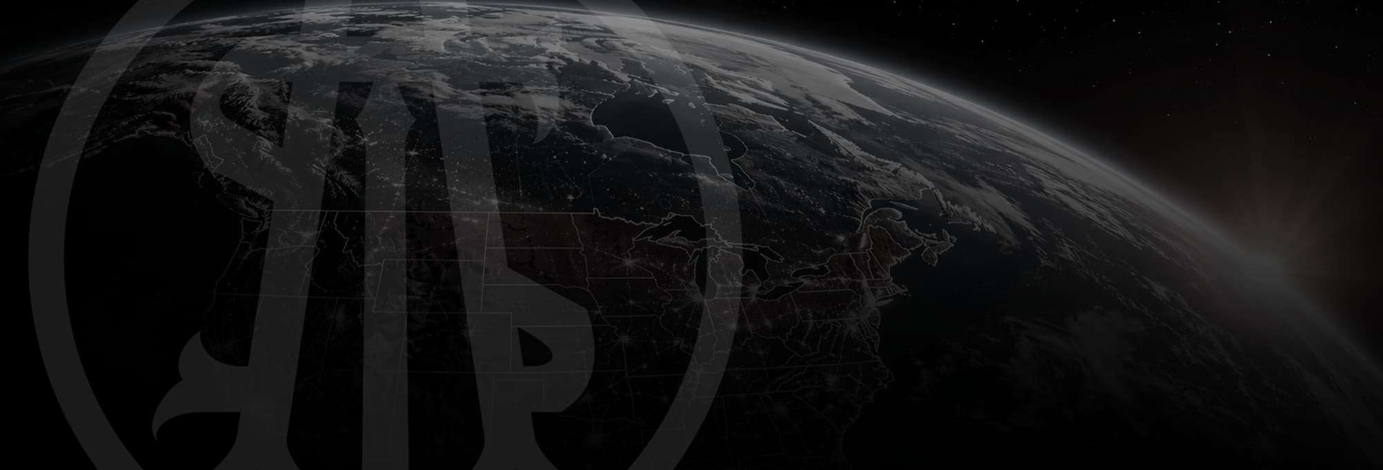North America at night from orbit — American Tattoo Society studios across the country