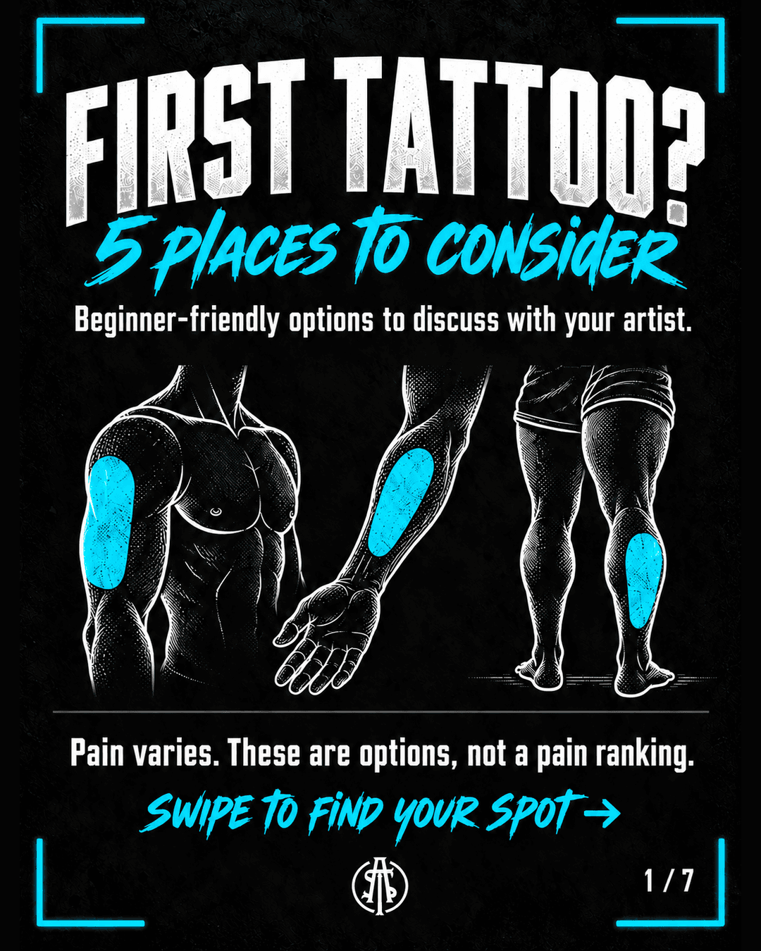 First tattoo placement guide: five areas to consider with your American Tattoo Society artist.