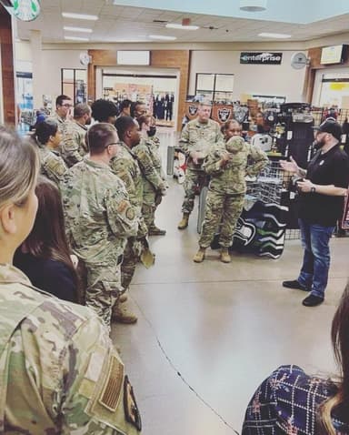 Ryan Harrell training the US Air Force and Army public health teams on tattoo regulations