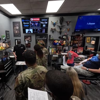 GIving a class about tattoo regulations on MacDill AFB