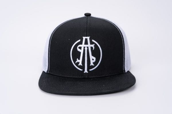 ATS Icon Distressed Black Mesh Snapback Trucker Cap - Image 10